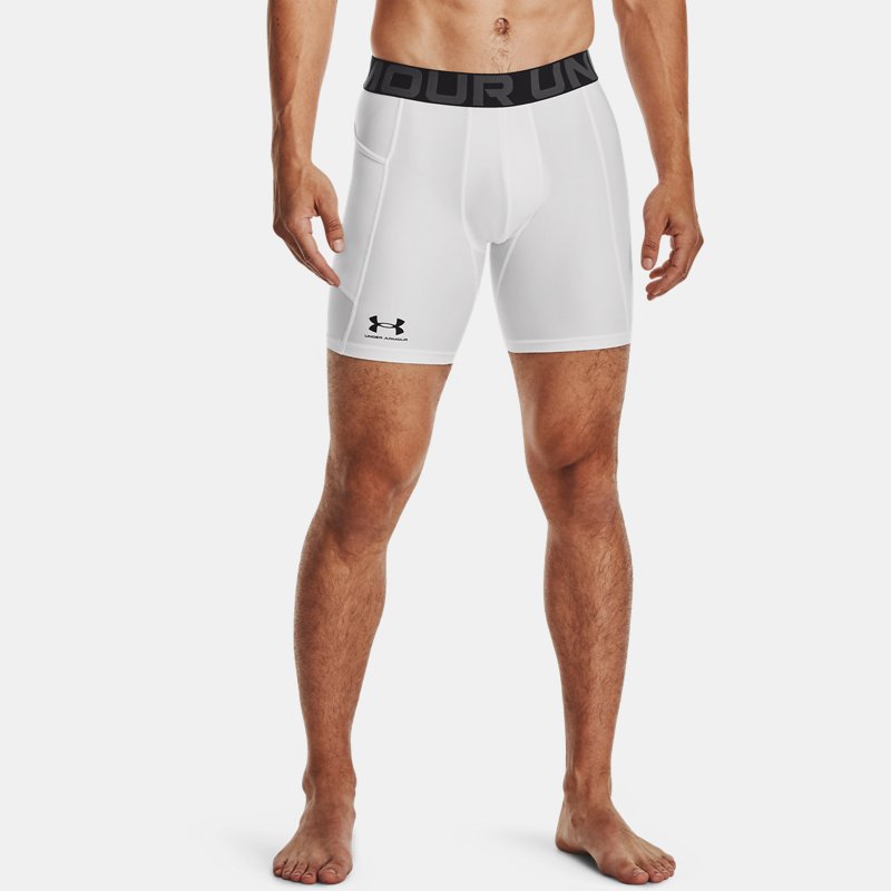 Under Armour Men's HeatGear® Compression Shorts White / Black XS